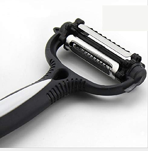 Stainless Steel 3 in 1 Vegetable Slicer Peeler Potato Peeler (Black)