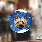 Swavecat Cairn Terrier Lot de 50 autocollants ronds en vinyle Motif chien et chiot 10,2 cm