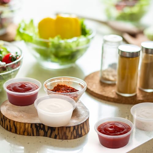 Ferrochef 250 Pcs Plastic Portion Cups Condiment Cup No Lid, Clear, 3.25 oz by Ferrochef - Used condition - Image 7