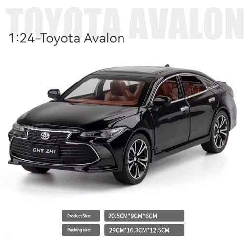 Image of VARIYA ENTERPRISE Exclusive Alloy Metal Pull Back Die-Cast Car Diecast Metal Pullback Toy Car with Openable 6 Doors,Light Music Boys Gifts Toys (1:24 Avalon- Black Color)