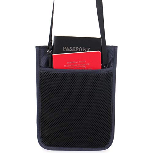 Rfid Blocking Passport Holder Wallet With Neck Stash Pouch For Traveling Security Credit Id Card #TOP7