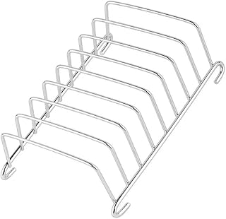 1 Piece Air Fryer Toast Holder Rack Stainless Steel Air Fryer Bread Rack Holder 8 Slice Bread Toast Racks Stand Holders for Baking Roasting and Steaming, Silver