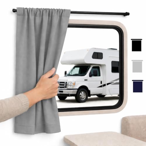 Short RV Window Curtains 30 Inch Long Blackout Curtains for Camper Bunk Kitchen & Small Windows Thermal Insulated Drapes Privacy Panels (1 Panels 16 inch Wide)