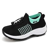 Zapatillas Deportivas Mujer Sin Cordones Zapatos CóModos Comdodas y Elegantes Tenis Ligeros de Invierno Informales Malla Ideales para Primavera-Invierno
