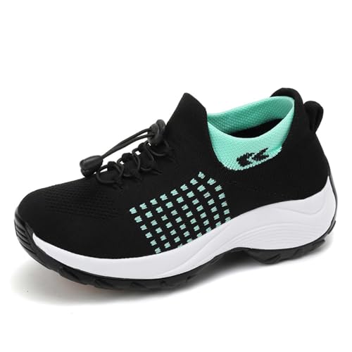 Generisch Zapatos para diabéticos para mujer, zapatos de hallux valgus para pies hinchados, ligeros, transpirables, zapatillas antideslizantes para correr, artritis, edema, calzado deportivo