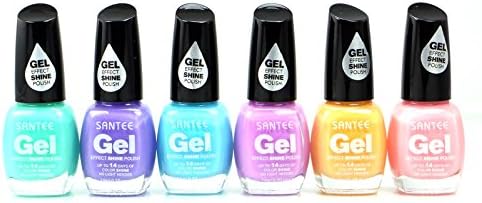 6pc SANTEE Gel Nail Polish No UV/LED Needed set of 6 colors #F
