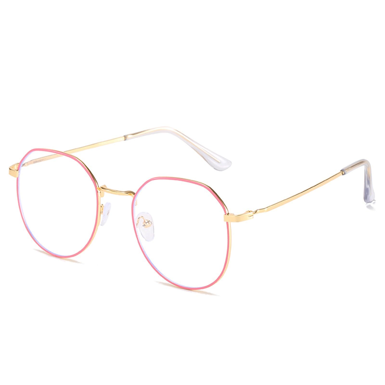 Monturas de Gafas Unisex Elegantes Accesorios Poligonales de Borde Completo Antiluz Azul