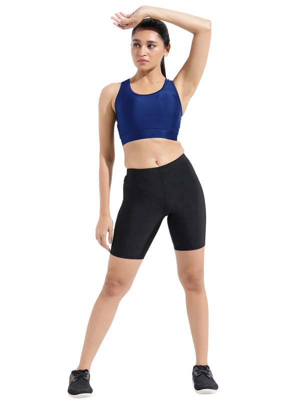 lycot Women's Nylon Padded Plain Wire Free Sports Bra for Gym, Yoga, Running, and Fitness-picture-6