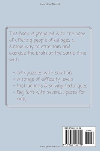 Yeah! 345 Enjoyable Killer Sudoku Puzzles Volume 9: A Giant Collection of Logic Games, with Instruct