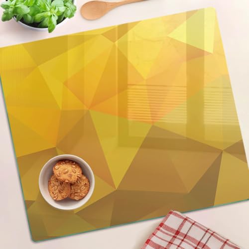 Planche à découper en verre 60x52 cm rectangulaire motif triangles géométriques - 5