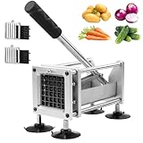 Gain de place et facile à utiliser : le design compact prend un minimum d'espace de rangement (contrairement aux outils commerciaux encombrants). Cette machine de découpe à frire utilise le principe du levier et peut facilement couper les pommes de terre, les oignons, les concombres, les carottes, et plus encore. Avertissement : lame tranchante, ne touchez pas la lame avec vos mains.