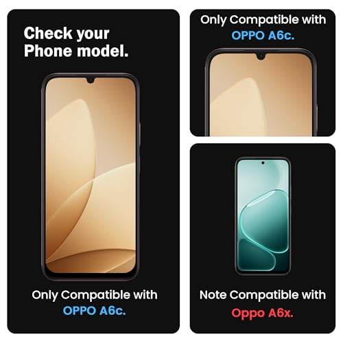 Image of FIRST MART Tempered Glass Screen Protector for Oppo A6c - Full-Glue Screen Guard, 3D Edge to Edge, HD Clear, Bubble-Free, Case-Friendly, Black, Pack of 2