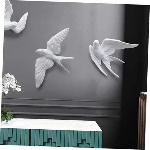 Décorations murales oiseaux résine faciles à suspendre | Solution murs vides salon