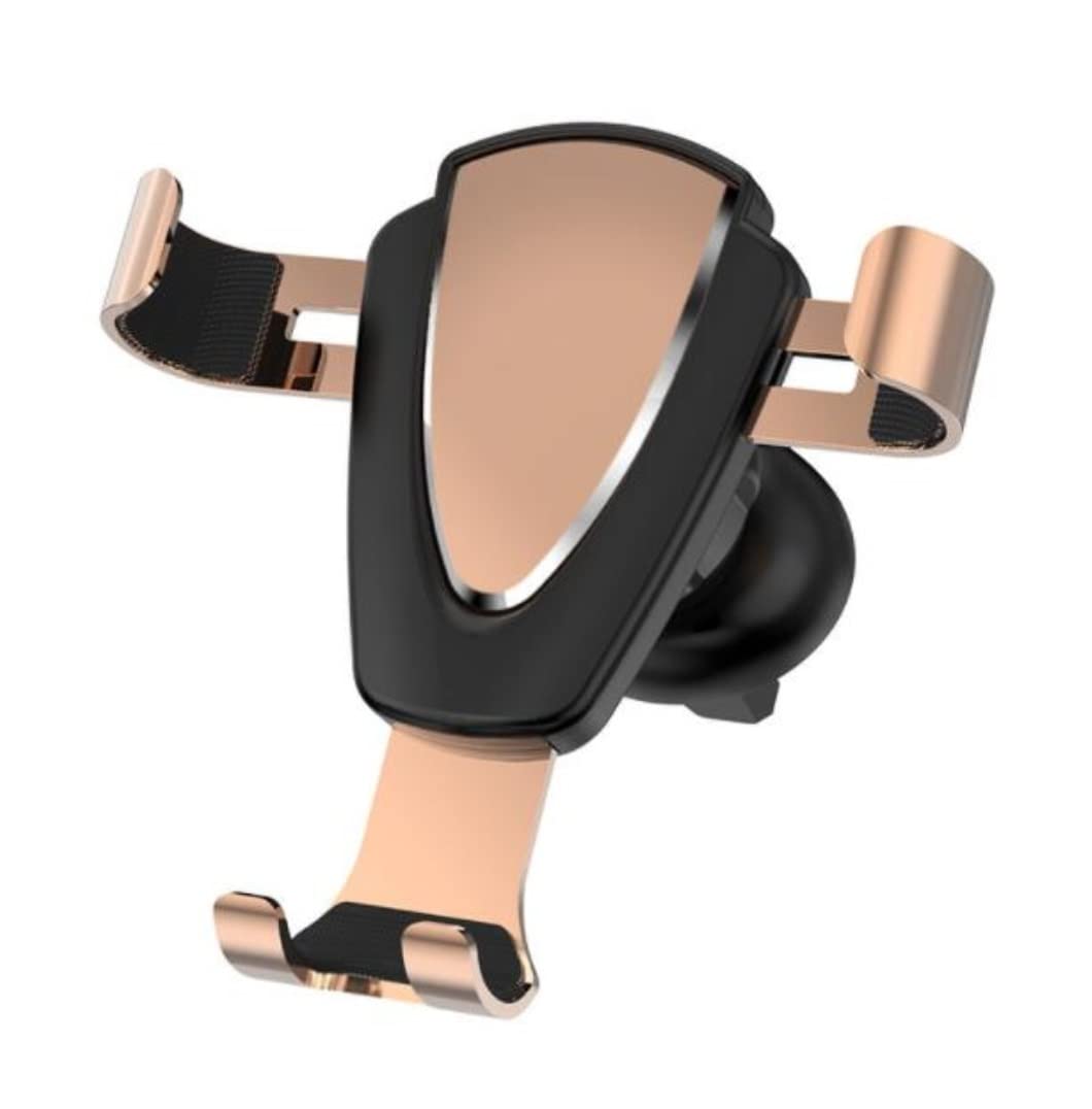 Smartfon Uchwyt Do Samochodu Uchwyt samochodowy do uchwytu na telefon komórkowy Uchwyt samochodowy na odpowietrznik do montażu na stojaku na telefon komórkowy Wspornik Nawigacyjny (Color : Gold)