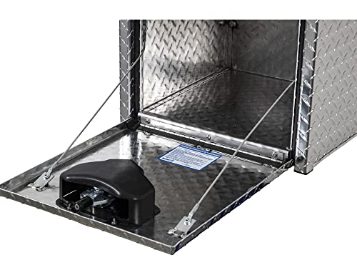Image of Buyers Products 1705101 Diamond Tread Aluminum Underbody Truck Tool Box, 18 x 18 x 18, Made in USA, .100 in. Thick, Corrosion Resistant, Locking Compression Latch, Secure Storage for Work Trucks