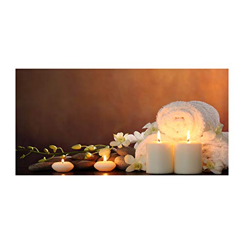Tirages sur toile de 100x50 cm style zen pour décoration salon blanc