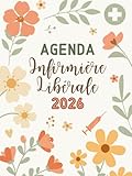  Agenda Infirmière Libérale: 2 JOURS PAR PAGE, Planificateur de tournée de 5h à 22h, grand format, toutes les 30min, +RDV patients +km +CA +bilan comptable