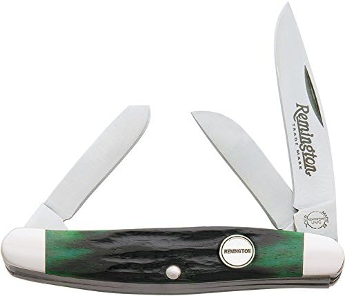 Remington Cutlery R11006 Heritage Line Green Stag Bone Stockman Knife, 3 1/4-Inch