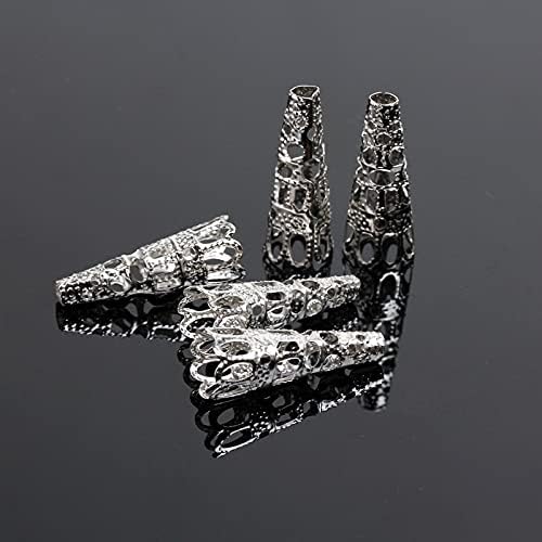 FC-78733 - Tapas de cuentas de cuerno de 32.362in, bronce, plata, níquel, chapado en oro, bisuteria, accesorios de fabricación de joyas, 125 piezas