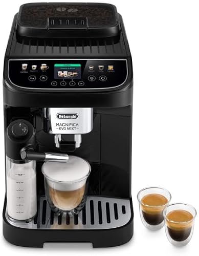 DeLonghi ECAM310.60.B Magnifica Evo Next Fully Automatic Coffee Machine, Automatic Preparation, Milk Frother, Elegant Black Design