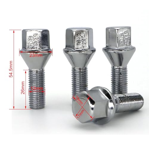 Pernos rueda coche M12x1.5 duraderos de 26mm para fijación segura de llantas E60 E61 3