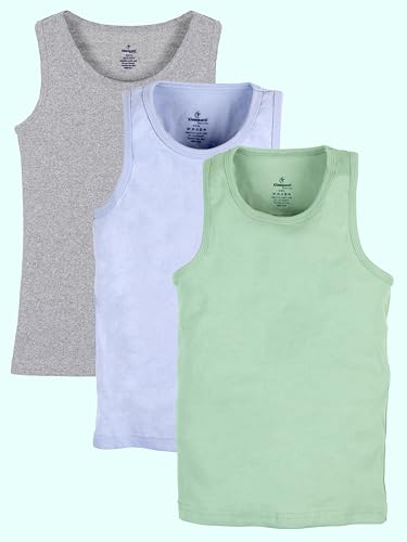Image of KiddoPanti Boys 100% Cotton Rib Vest Pack of 3