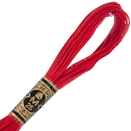 Image of Hobby Lobby DMC Cotton Embroidery Floss - 321 Red, Set of 12