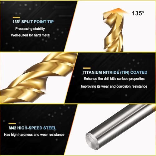 PATIKIL M42 Cobalt Drill Bit Pack