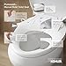 Kohler PureWash M300 Manual Elongated Bidet Toilet Seat, Chrome Handle, Quiet-Close Lid Prevents Slamming, Toilet Bidet, Easy Installation with Quick-Release Hinges, Self-Cleaning Wand
