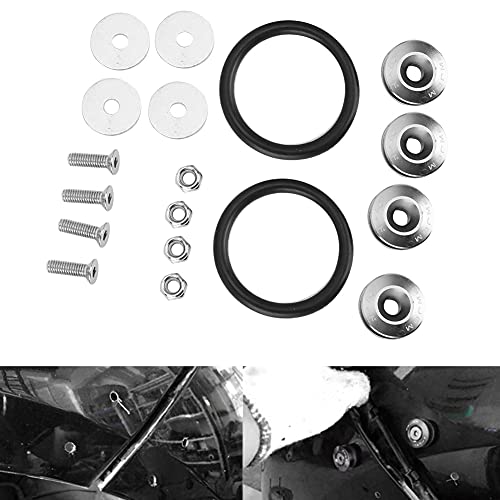 Suuonee Car Bumper Quick Release Fasteners Rings Kit For Bumper Trunk Mud Guard Lid(Titamium) #TOP3