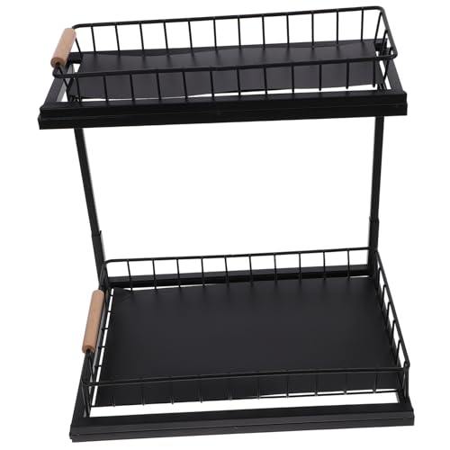 PRETYZOOM Bathroom under Sink Organizer over Sink Shelf Spice Rack Storage Rack 2-tier Cabinet Organizer Kitchen Supply