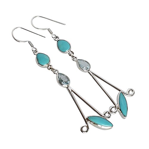 Boucles d'oreilles turquoise Arizona, le cadeau fait main idéal