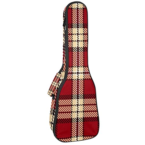 Housse pour ukulélé beige et rouge écossais écossais de 10 mm d’épaisseur avec rembourrage en éponge de 53,3 cm avec… - Les Beatles, Paul McCartney, John Lennon, RIngo Starr, George Harrison Housse pour ukulélé beige et rouge écossais écossais de 10 mm d'épaisseur avec rembourrage en éponge de 53,3 cm avec…