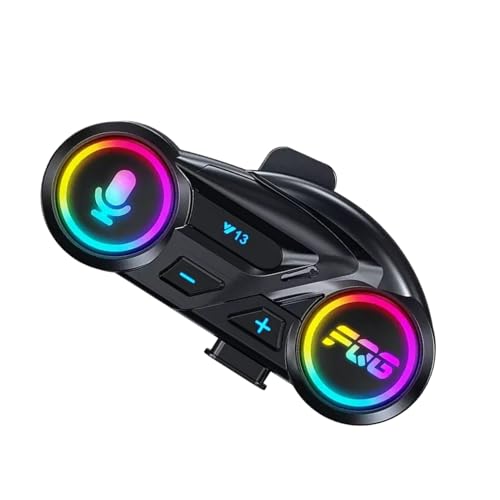 Générique Écouteurs Intégrés Casque, Écouteurs Moto, Oreillettes Imperméables 800mAh avec Réduction De Bruit pour Course Motoneige Vélo Snowboard...