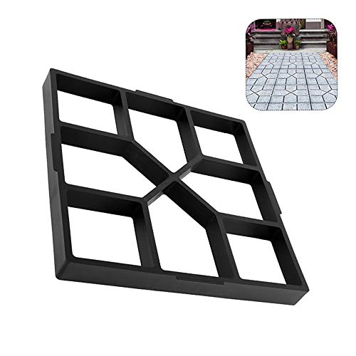 Moule à Pavé Jardin en Plastique 40×40 cm Moulle Pavé Beton Chemin DIY Moule Réutilisable Moulle de Pavage pour la Conception de Chemins