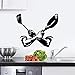 Pegatinas de pared de cocina de chef de colores extraíbles autoadhesivas pintura de acuarela pegatinas de decoración de pared de sala de cocina A3 43x54cm