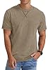 NITAGUT Men’s Distressed T-Shirts Cotton Crew Neck Vintage Tees Summer Casual Shorts Sleeves Tops,Khaki01,XXL #1