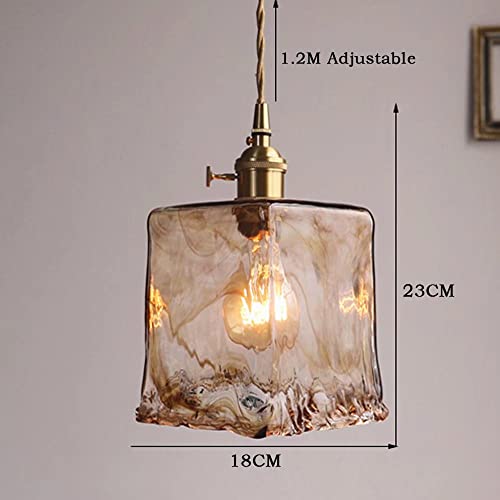 Plafonnier industriel vintage ajustable en laiton durable