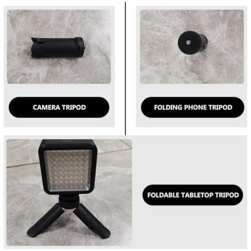 Trépied de table pliable avec interface 1/4 pouce pour téléphone portable et selfie