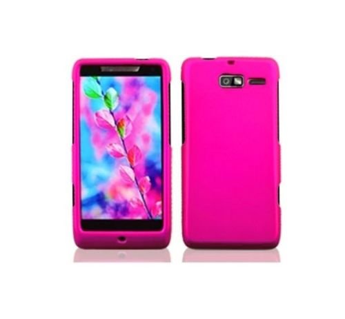 Screen Protector + Hard Case Phone Cover for Motorola Luge Droid RAZR M XT907 (Pink)