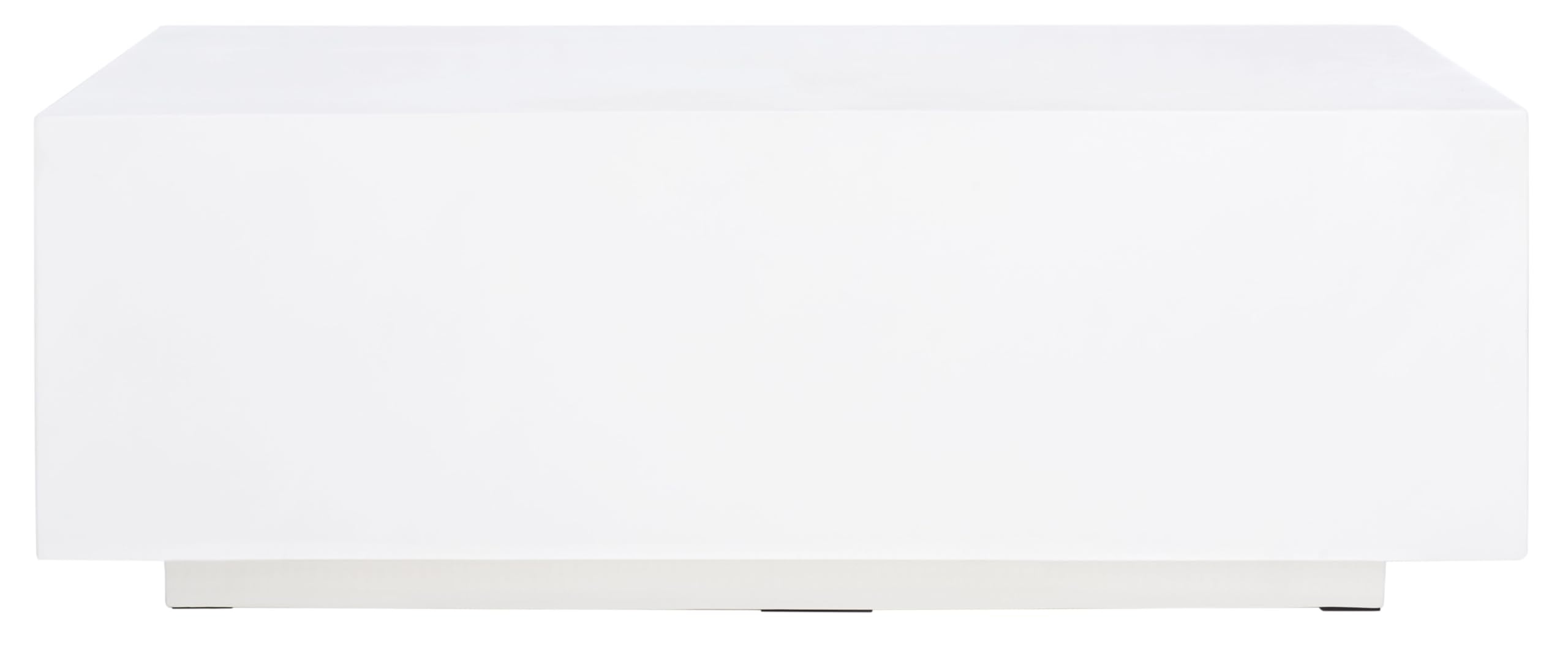 SAFAVIEH Home Collection Ezro White Grey Faux Concrete Coffee Table Fully Assembled