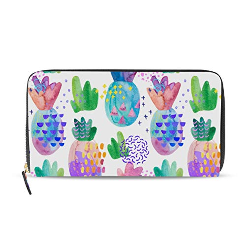 Portefeuille long cuir femme ananas idéal pour vos sorties et virées shopping en ville