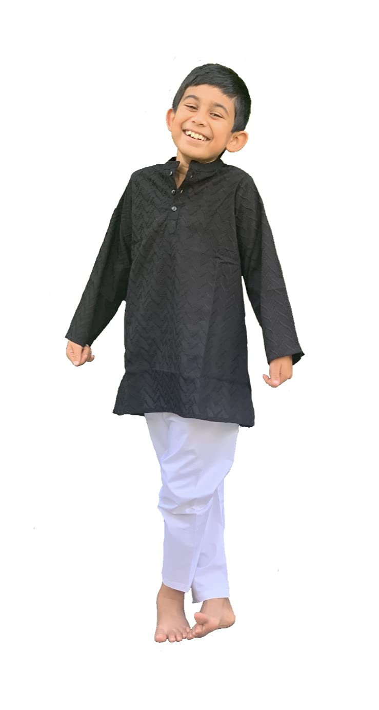 FlawntChikan Embroidery Cotton Kurta Set in Color