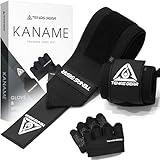 TENASGEAR カナメ【ジムトレ高コスパセット】 リストラップ トレーニンググローブ 2点セット ウエイトトレーニング マメ防止 手首固定 ハニカム メンズ レディース 筋トレ ジム ダンベル ベンチプレス 懸垂 (M)