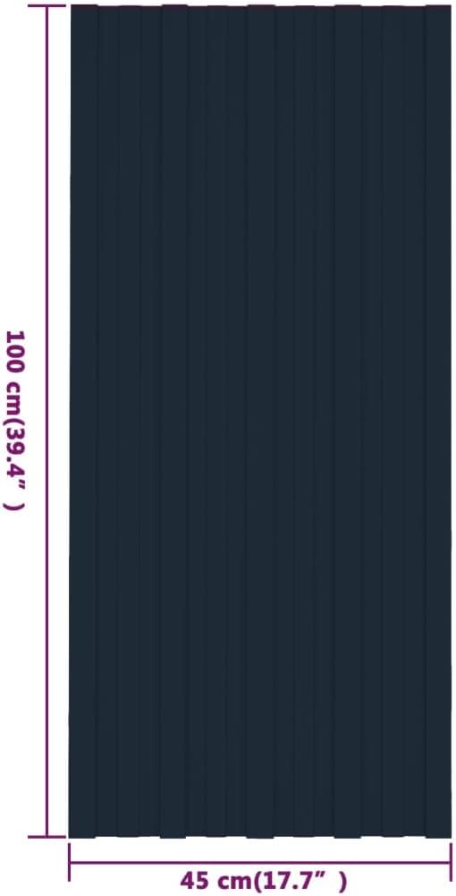 Galvanized Steel Roof Panels, 36 Pcs, Anthracite, 39.4"x17.7", Weather-Resistant Metal Roofing Sheets for Sheds, Garages