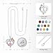 Rose Birthstone Heart Necklaces for Women S925 Sterling Silver I Love You Jewelry Gift for Women Birthday Wedding Anniversary, Mother’s Day Gifts for Mom, Mother, Wife, Girlfriend with Birthstone Pendent Necklace (10-White Gold-Oct)