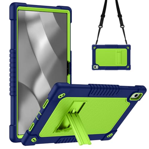 Hoibon Case for Onn 12.1 Inch Pro Tablet 2024 Model/Onn 12.1 Tablet Pro 100146663 Case Shockproof Case with Shoulder Strap for Walmart Onn 12.1 Tablet Pro (2024 Model:100146663) (Navy/Green)