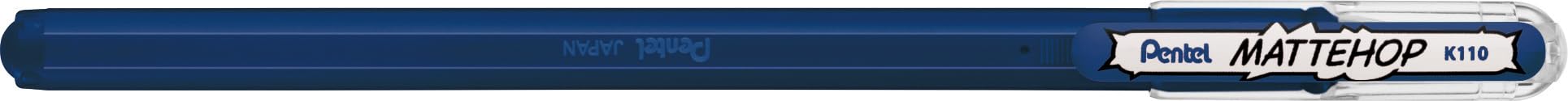 Pentel K110 MatteHop Gel Pen for Glossy & Photographic Paper, 1.0mm Tip, Navy Blue (Pack of 12)