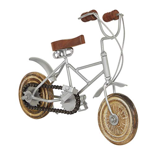 Escultura decorativa de bicicletas de metal, set de 2 piezas miniatura 7