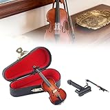 Playable Tiny Violin Figurine, The Worlds Smallest Miniature Musical Instrument with Sound and Sad Music, Dollhouse Accessory or Keychain Charm for Unique Dumb Stupid Gag Gifts(3.2in)